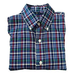 Ralph Lauren Blue Label Multicolor Tartan Plaid Button Down Shirt